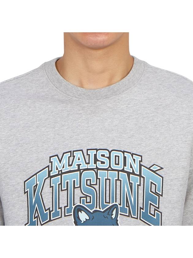 Campus Fox Regular Sweatshirt Light Grey Melange - MAISON KITSUNE - BALAAN 6