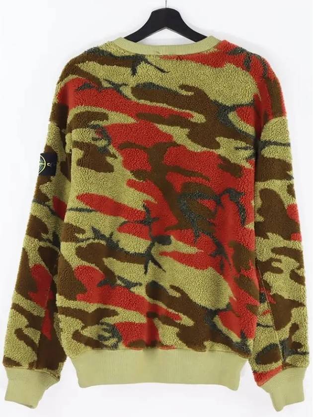 Wappen Patch Camouflage Fleece Knit Top Green - STONE ISLAND - BALAAN 5