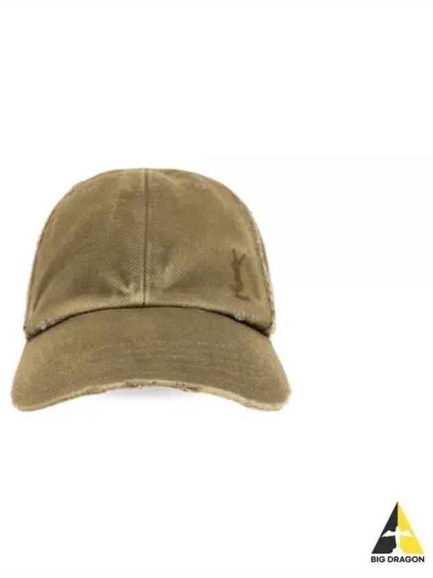 Cassandre Cotton Ball Cap Olive - SAINT LAURENT - BALAAN 2