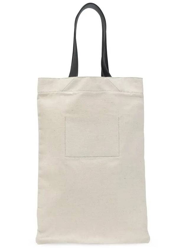 Canvas Logo Print Cotton Tote Bag Ivory - JIL SANDER - BALAAN 4