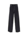 Vintage Effect Organic Cotton Denim Jeans Black - GUCCI - BALAAN 2