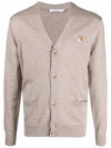 Fox Head Patch Classic Cardigan Beige Melange - MAISON KITSUNE - BALAAN 2