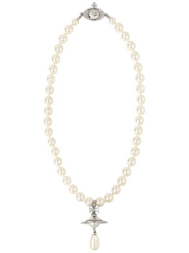 One Row Pearl Choker Necklace Silver - VIVIENNE WESTWOOD - BALAAN 2