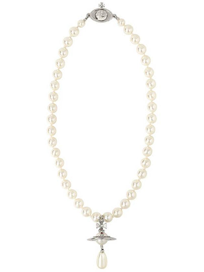 One Row Pearl Choker Necklace Silver - VIVIENNE WESTWOOD - BALAAN 2