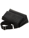 Classic Intrecciato Leather Medium Cross Bag Black - BOTTEGA VENETA - BALAAN.