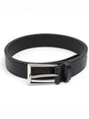 Men's Square Buckle GG Leather Belt Black - GUCCI - BALAAN 4