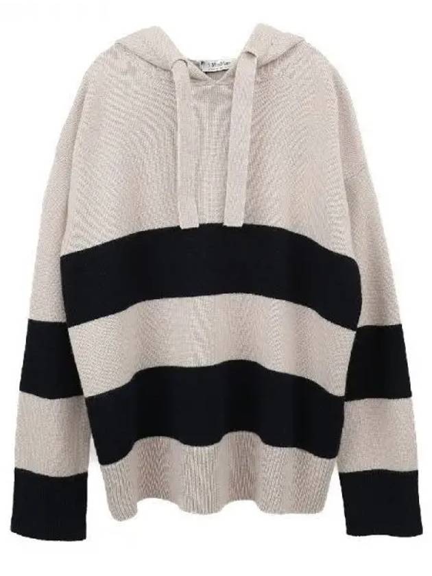 S Max Mara striped drawstring hooded knit - S MAX MARA - BALAAN 1