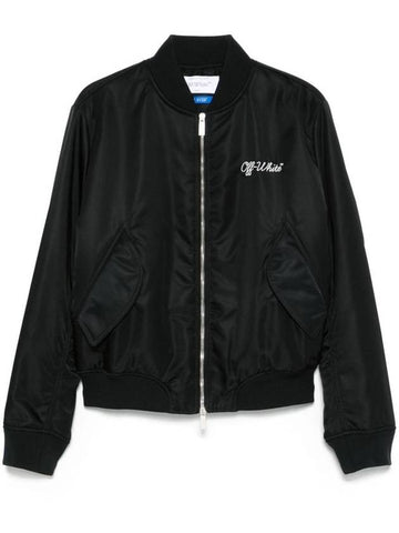 Off-White Script Varsity Jacket Clothing - OFF WHITE - BALAAN 1