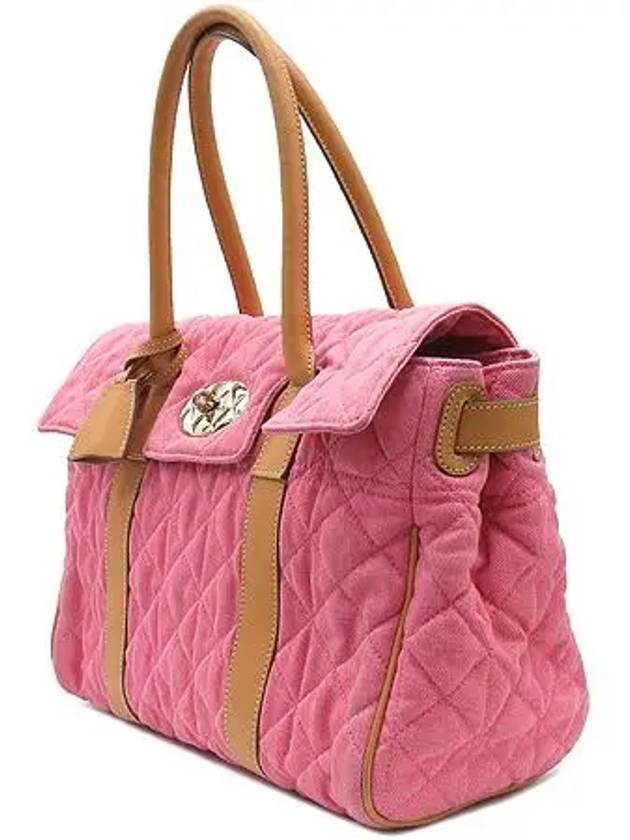 Philip Lim MULBERRY HP8523 242 Bayswater pink denim quilted leather blend gold logo tote bag - 3.1 PHILLIP LIM - BALAAN 3