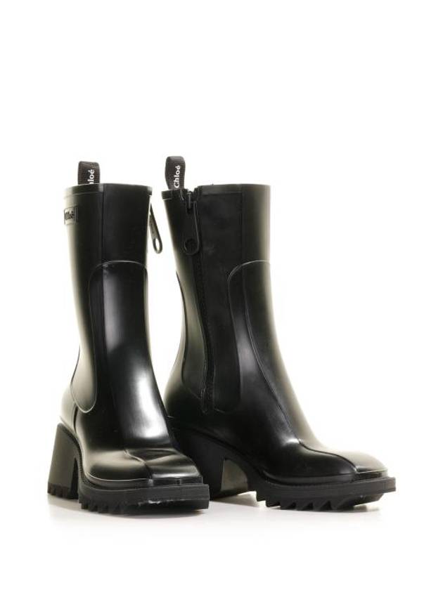 Betty Chunky Sole Rain Boots Black - CHLOE - BALAAN 3