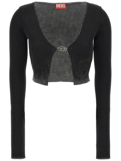 M Latina Cropped Knit Cardigan Black - DIESEL - BALAAN 2