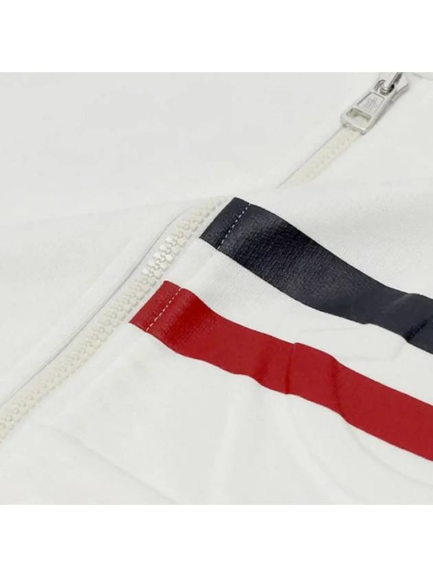 Striped logo hooded zipup white 8G795 10 809KR 034 - MONCLER - BALAAN 4