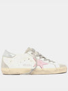 Women's Superstar Silver Heel Tab Pink Star Low Top Sneakers White - GOLDEN GOOSE - BALAAN 2