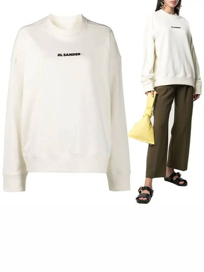 Plus Logo Sweatshirt White - JIL SANDER - BALAAN 2