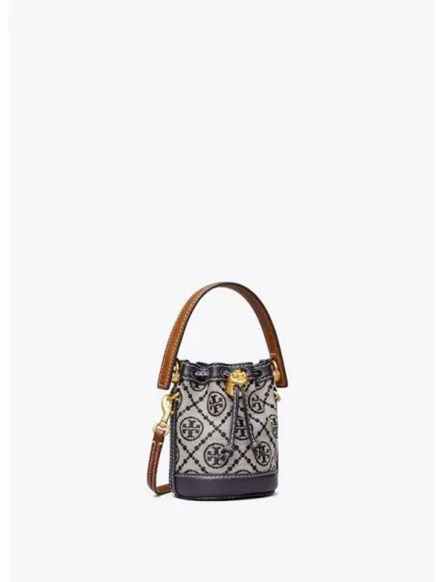 Monogram Micro Bucket Bag Tote Navy Domestic Product GM0024060550927 - TORY BURCH - BALAAN 1