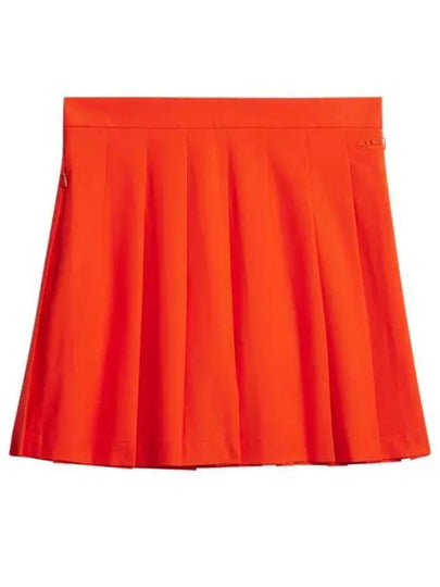 Adina Pleated Skirt Tangerine Tango - J.LINDEBERG - BALAAN 2