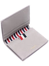 3D Stripe Card Wallet Grey - THOM BROWNE - BALAAN 7