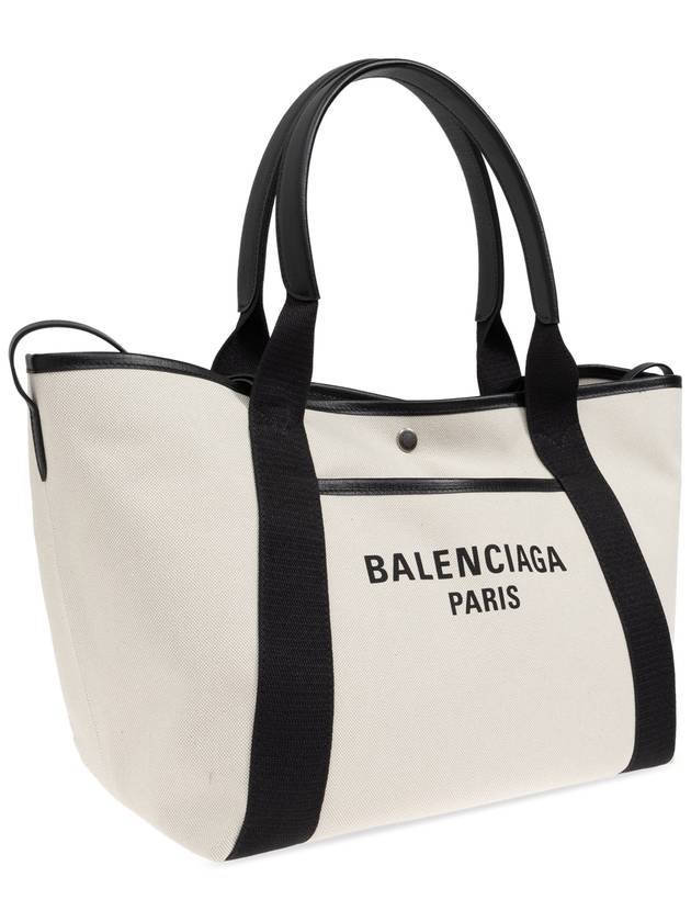 Women s Biarritz Medium Tote Bag Beige Black - BALENCIAGA - BALAAN 5