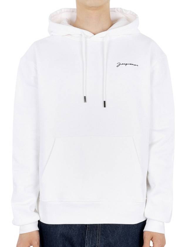 Le Brode Logo Cotton Hoodie White - JACQUEMUS - BALAAN 3