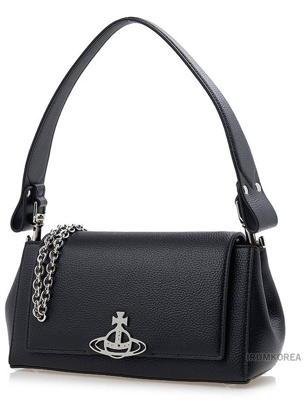 Hazel Grain Medium Shoulder Bag Black - VIVIENNE WESTWOOD - BALAAN 3