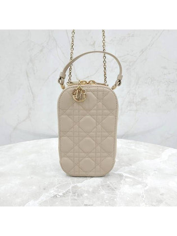 Lux You Lady Bag Phone Holder Cannage Sand S0872ONMJ - DIOR - BALAAN 1