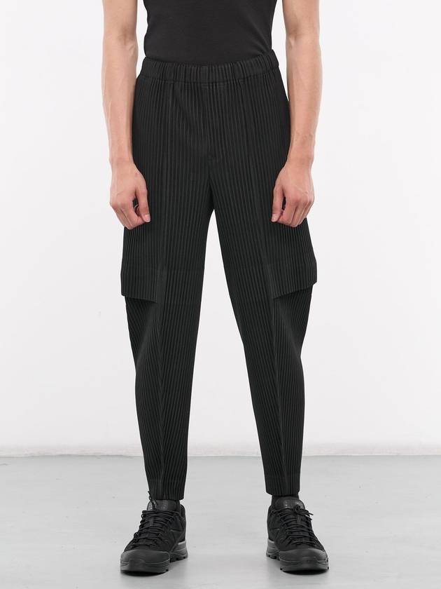 Pleated Cargo Track Pants Black - ISSEY MIYAKE - BALAAN 2