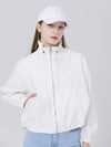 Bio-Processed Insert String Collar White Windbreaker Jacket DO3242JK47 1 - DOYOUKNOWMC GOLF WEAR - BALAAN 1