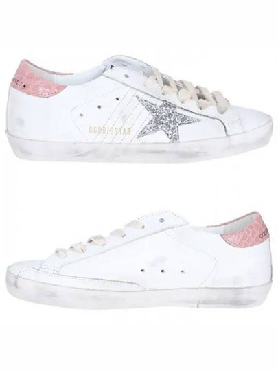 Superstar Pink Tab Leather Low Top Sneakers White - GOLDEN GOOSE - BALAAN 2