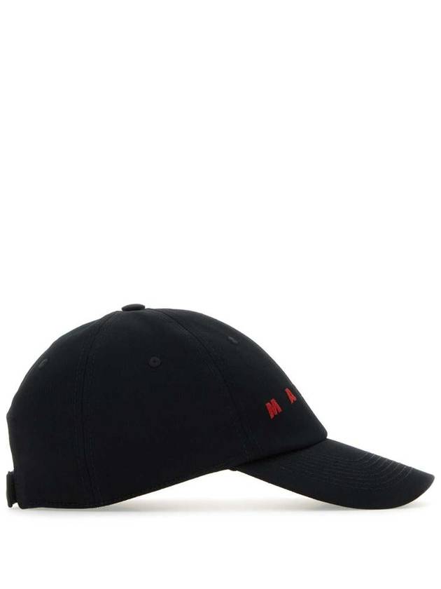 Embroidered Logo Ball Cap Black - MARNI - BALAAN 3