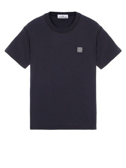 Pisato Effect Logo Patch Short Sleeve T-Shirt Navy - STONE ISLAND - BALAAN 2