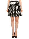 Viscose Jacquard Mini Pleated Skirt Black - TORY BURCH - BALAAN 2