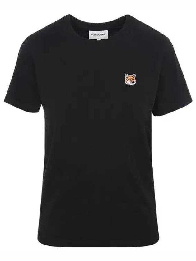 Fox Head Patch Regular Short Sleeve T-Shirt Black - MAISON KITSUNE - BALAAN 2