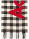 Check Logo Muffler Carbon Grey Red - ACNE STUDIOS - BALAAN 4