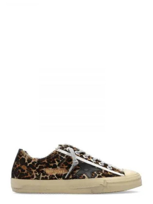Leopard Print Lace-Up Low-Top Sneakers Brown - GOLDEN GOOSE - BALAAN 2