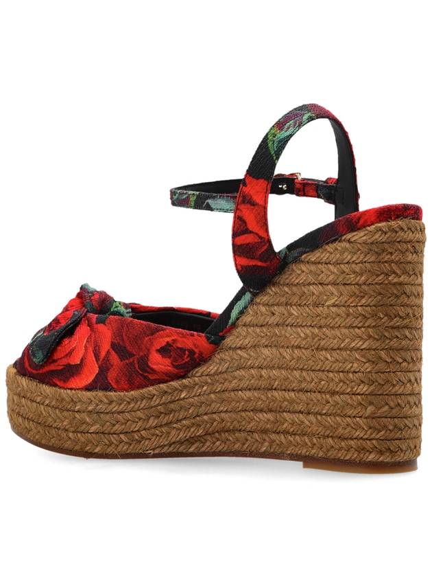 Dolce & Gabbana Wedge Sandals, Women's, Red - DOLCE&GABBANA - BALAAN 5