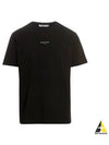 Embroidery Relaxed Melange Short Sleeve T-shirt Black - MAISON KITSUNE - BALAAN 2