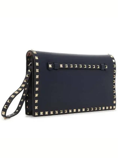 Rockstud Flap ClutchIW0B0399NBD M30 Navy - VALENTINO - BALAAN 2