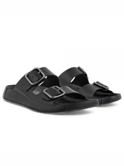 Cozmo Leather Slippers Black - ECCO - BALAAN 2