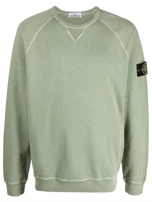 OLD Treatment Wappen Patch Crew Neck Sweatshirt Green - STONE ISLAND - BALAAN 2