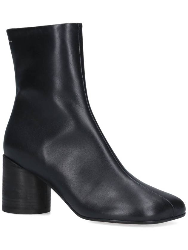 Tabi Leather Middle Boots Black - MAISON MARGIELA - BALAAN 3