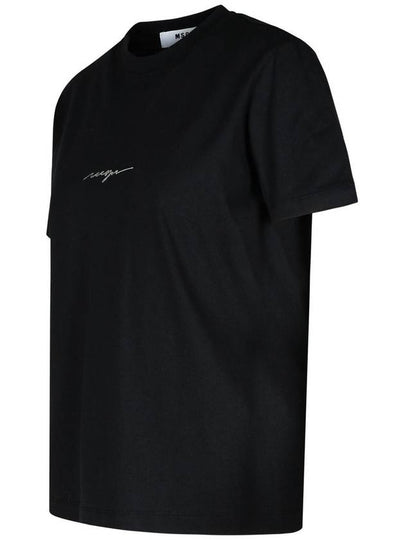 Msgm Black Cotton T-Shirt - MSGM - BALAAN 2