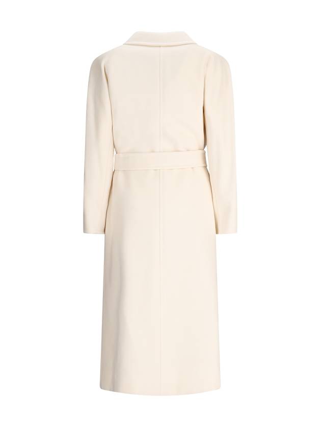 Belt Button Up Double Coat White - MAX MARA - BALAAN 3