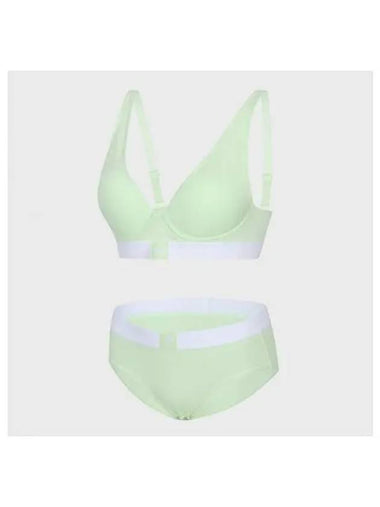 adidas UNDERWEAR No Wire Trefoil Vivid Bra Panties 1 Set LIME - ADIDAS - BALAAN 1