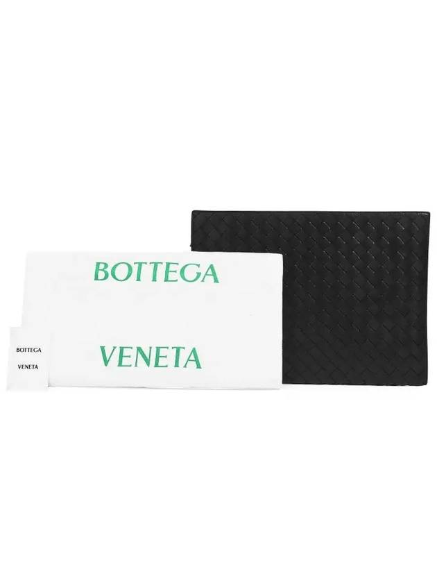 Intrecciato Document Case Clutch Bag Black - BOTTEGA VENETA - BALAAN 5