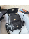 Grained Shiny Calfskin Small Backpack Black - CHANEL - BALAAN 9