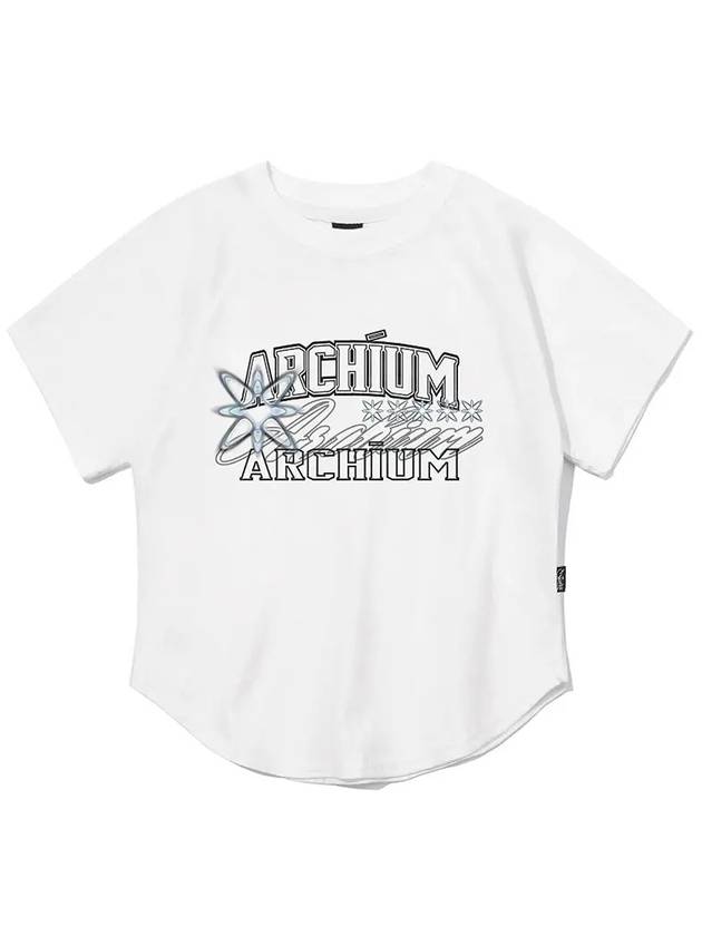 Pre-order delivery on May 31st Archium Crop Short Sleeve T-Shirt White - CRUMP - BALAAN 1