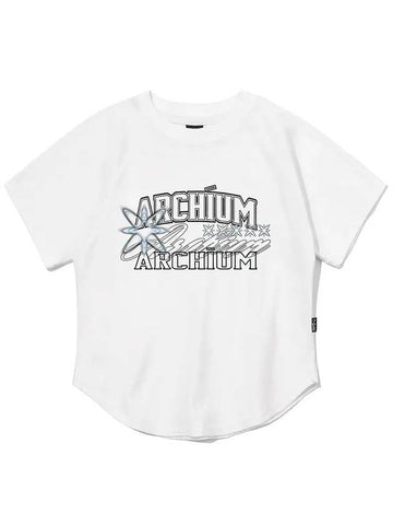 Pre-order delivery on May 31st Archium Crop Short Sleeve T-Shirt White - CRUMP - BALAAN 1