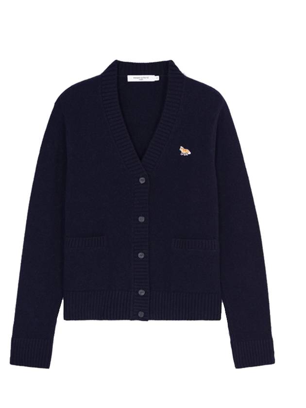 Baby Fox Patch Boxy Cardigan Navy - MAISON KITSUNE - BALAAN 1