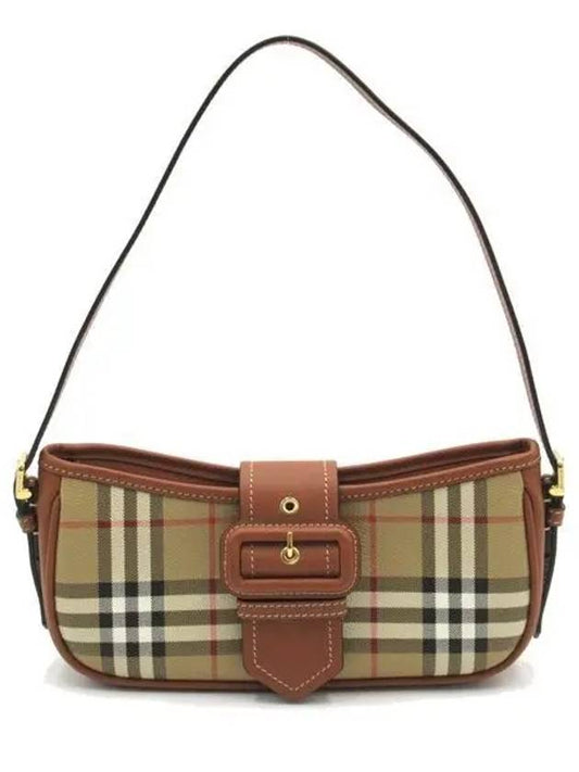 Buckle Strap Check Sling Shoulder Bag Beige - BURBERRY - BALAAN 2