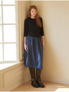 Shirring Flare Skirt Blue - CORCA - BALAAN 1